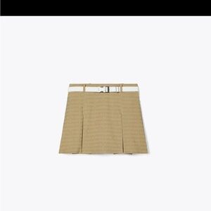 Tory Burch Beige Jacquard A-Line Skirt